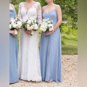 Dusty blue Birdy Grey bridesmaid dress